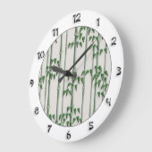 Japanse elegante groene bamboe met cijfers grote klok (Hoek)