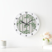 Japanse elegante groene bamboe met cijfers grote klok (Huis)