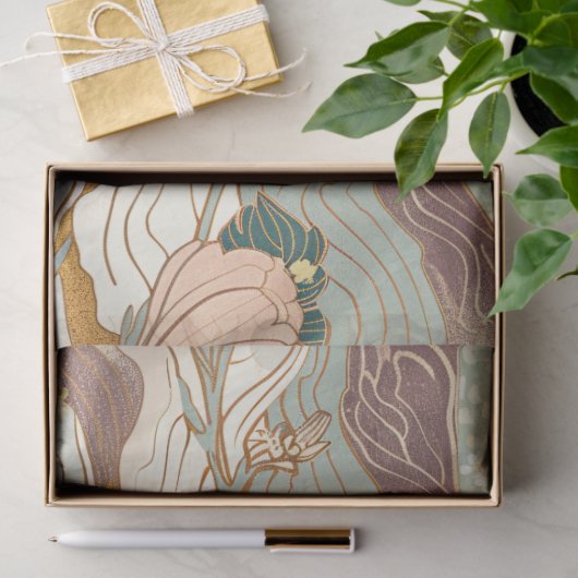 Japanse Elegantie Bloemen Patroon Decoupage Tissuepapier (Geschenk)