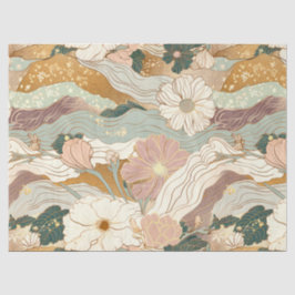 Japanse Elegantie Bloemen Patroon Decoupage Tissuepapier