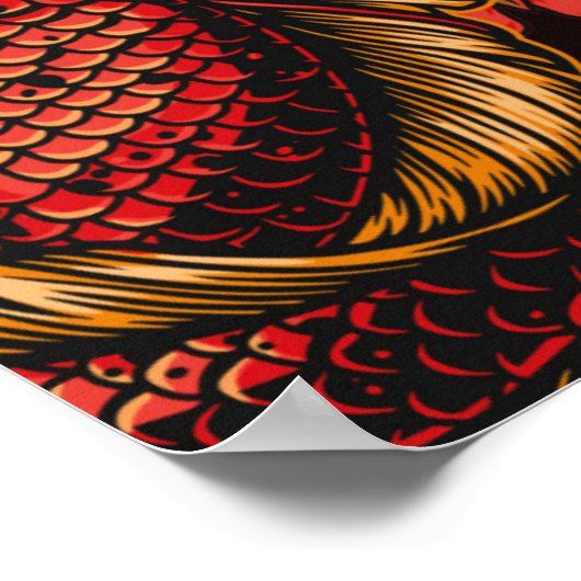  japanse elementen naadloos met fa poster (Hoek)