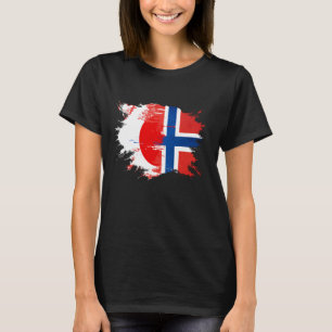 Japanse en Noorse DNA-erfgoedvlag T-shirt