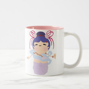 Japanse engel Doll Tweekleurige Koffiemok