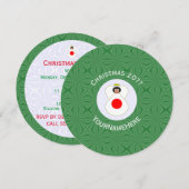 Japanse engel vlag Kerstmis personaliseren ronde Kaart (Voorkant / Achterkant)