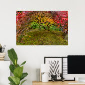 Japanse esdoorn in herfstkleuren poster (Thuiskantoor)