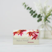 Japanse esdoorn natuur kunst aangepaste dubbelzijd visitekaartje (Staand voorkant)