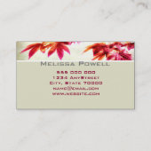 Japanse esdoorn natuur kunst aangepaste dubbelzijd visitekaartje (Achterkant)