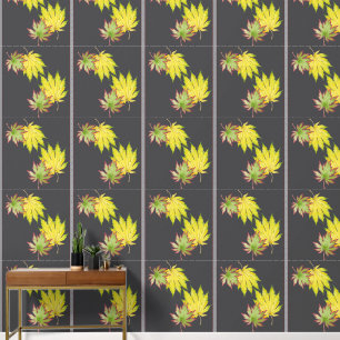 Japanse esdoorn op een behang