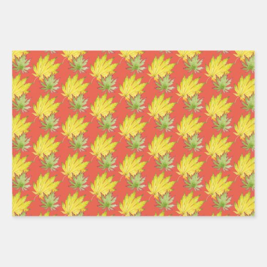 Japanse esdoorn op inpakpapier set (Voorkant)