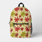 JAPANSE ESDOORN PATROON IN CREME BEDRUKTE RUGZAK (Voorkant)