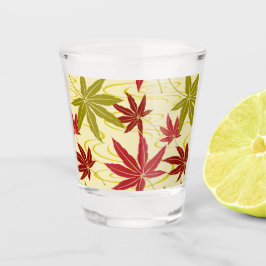 JAPANSE ESDOORN PATROON IN CREME SHOT GLAS