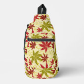 JAPANSE ESDOORN PATROON IN CREME SLING BAG (Voorkant)