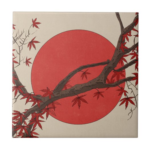 Japanse Esdoorn Tegeltje (Voorkant)