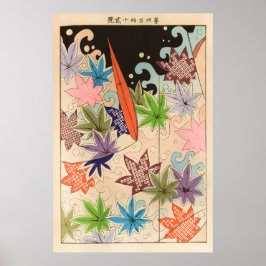 Japanse Esdoornblad Kunstprint Seiko Ueno Herfst Poster