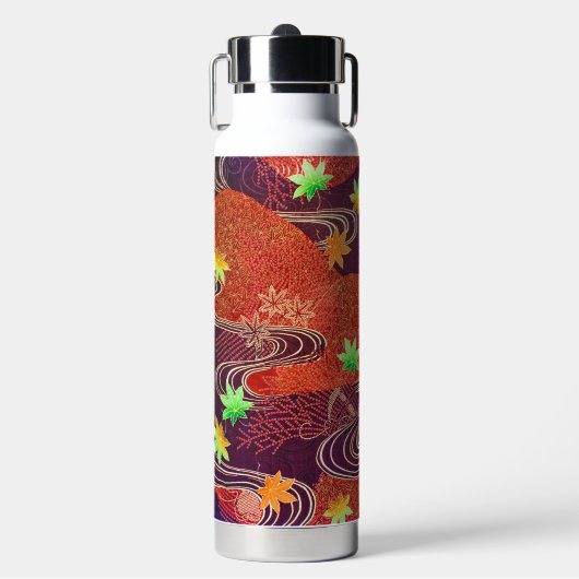 Japanse Esdoornblad Ontwerp Waterfles (Voorkant)