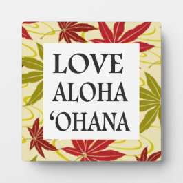 JAPANSE ESDOORNBLAD PATROON IN CRÈME- "Ohana" Fotoplaat