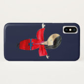 Japanse esecute rode kimono schatbare kunst Case-Mate iPhone case (Achterkant (horizontaal))