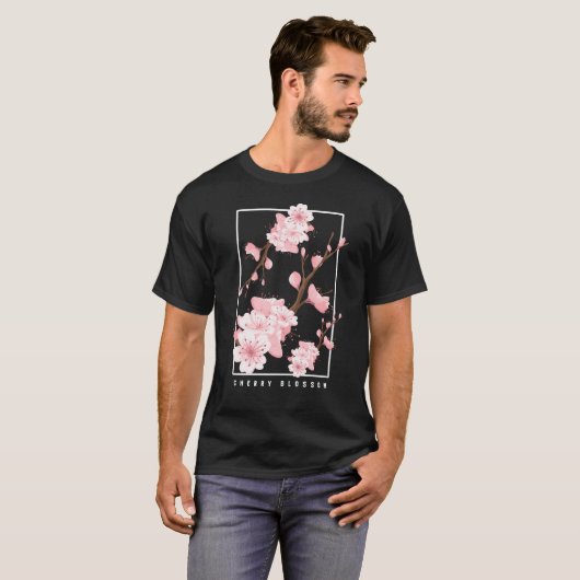Japanse esthetische dampserij bloesem t-shirt (Voorkant volledig)