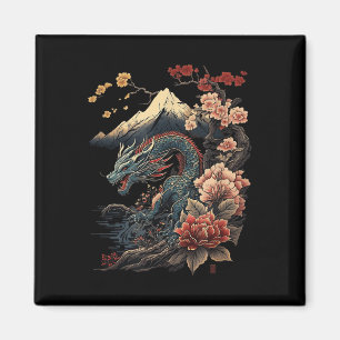Japanse Esthetische Draak Japanse Kunst Japan Tatt Magneet