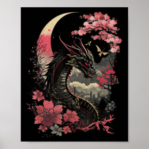 Japanse Esthetische Draak Japanse Kunst Japan Tatt Poster