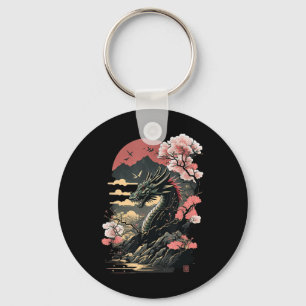 Japanse Esthetische Draak Japanse Kunst Japan Tatt Sleutelhanger