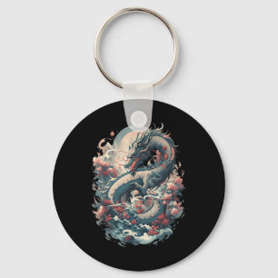 Japanse Esthetische Draak Japanse Kunst Japan Tatt Sleutelhanger