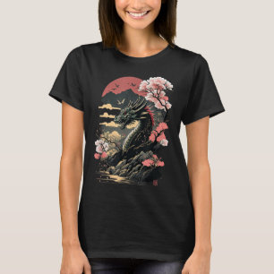 Japanse Esthetische Draak Japanse Kunst Japan Tatt T-shirt