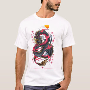 Japanse esthetische draak Tokyo Japan Manga Anime T-shirt