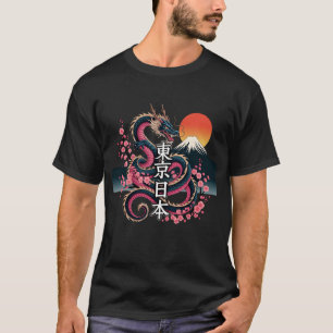 Japanse esthetische draak Tokyo Japan Manga Anime T-shirt