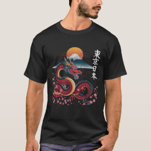Japanse esthetische draak Tokyo Japan Manga Anime T-shirt