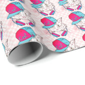 Japanse esthetische Kawaii kat inpakpapier (Rol Hoek)