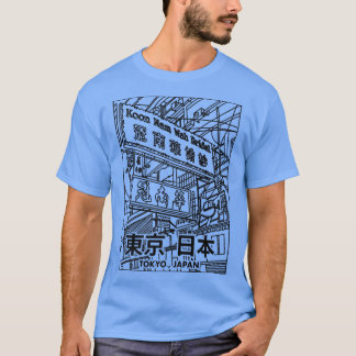 Japanse esthetische Streetslijtage Tokyo Japan Str T-shirt