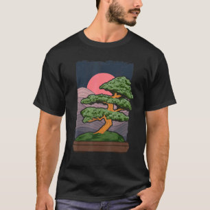 Japanse esthetische zonnebrande Bonsai-boom T-shirt