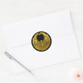 Japanse familie Crest-Butterfly Ronde Sticker (Envelop)