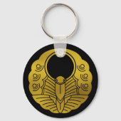 Japanse familie Crest-Butterfly Sleutelhanger (Voorkant)
