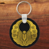 Japanse familie Crest-Butterfly Sleutelhanger (Achterkant)