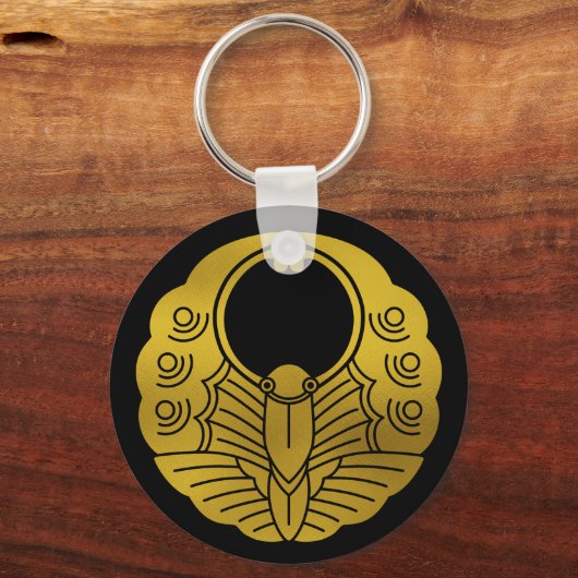 Japanse familie Crest-Butterfly Sleutelhanger (Voorkant)