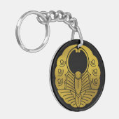 Japanse familie Crest-Butterfly Sleutelhanger (Voorkant Links)