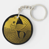 Japanse familie Crest-Carp Sleutelhanger (Achterkant)