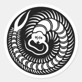 Japanse familie Crest-Centipede Ronde Sticker
