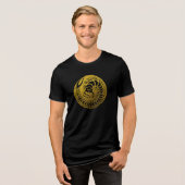 Japanse familie Crest-Centipede Tri-Blend Shirt (Voorkant volledig)