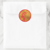 Japanse familie Crest-Dragon Ronde Sticker (Tas)