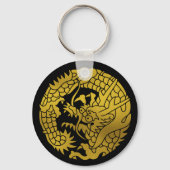 Japanse familie Crest-Dragon Sleutelhanger (Achterkant)