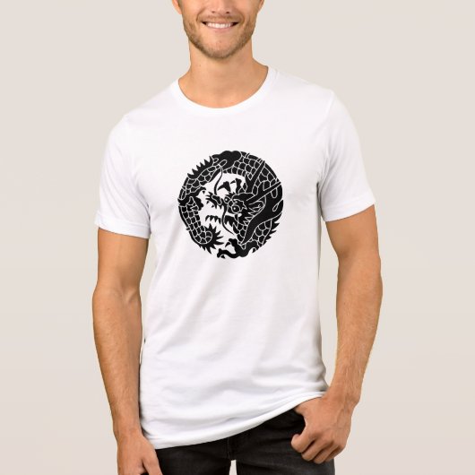 Japanse familie Crest-Dragon Tri-Blend Shirt (Voorkant)