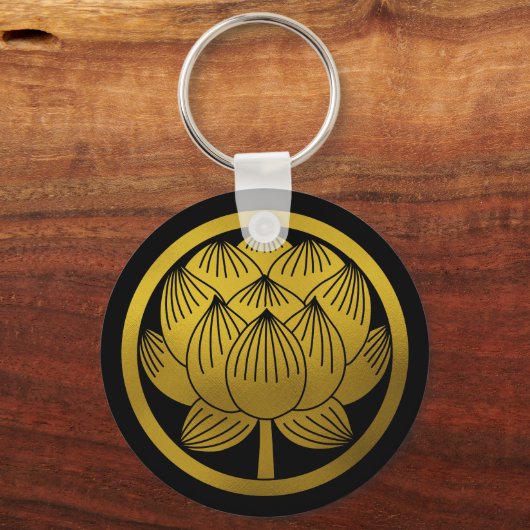 Japanse familie Crest-Lotus Sleutelhanger (Voorkant)