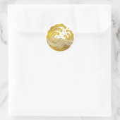 Japanse familie Crest-Wave Ronde Sticker (Tas)