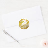 Japanse familie Crest-Wave Ronde Sticker (Envelop)