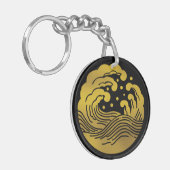 Japanse familie Crest-Wave Sleutelhanger (Voorkant Links)