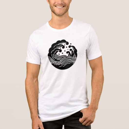 Japanse familie Crest-Wave Tri-Blend Shirt (Voorkant)