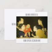  Japanse familie die uitnodigt/ Kaart (Voorkant / Achterkant)